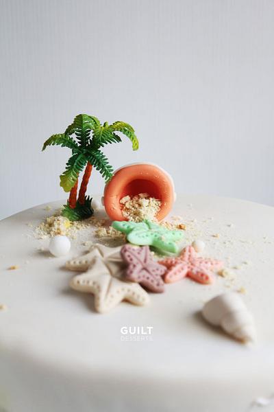 Beach Theme Birthday Cake - Cake by Guilt Desserts
