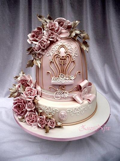 ..vintage romantic cake.. - Cake by ZuziNyx