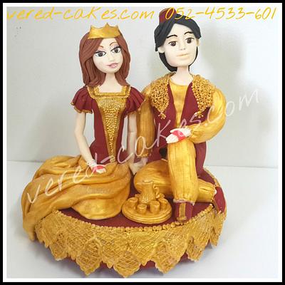Oriental Henna ceremony cake topper- before the wedding - Cake by veredcakes