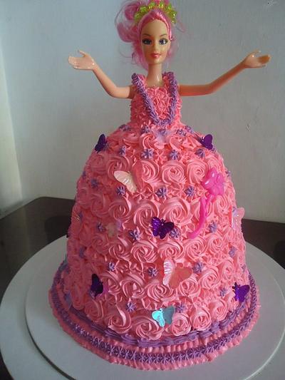 My 2nd Barbie Doll Cake :-) - Cake by Venelyn G. Bagasol
