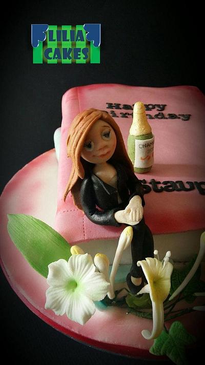 Girl on Books  - Cake by LiliaCakes