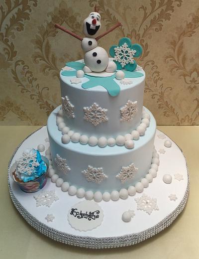 Olaf birthday cake  - Cake by Michelle's Sweet Temptation