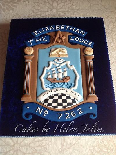 The Elizabethan Lodge Cake and plaque - Cake by helen Jane Cake Design 