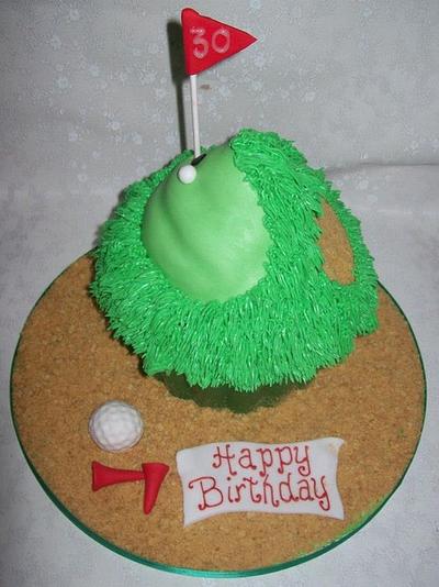 Golf themed Giant Cupcake - Cake by Carrie-Anne Dallas