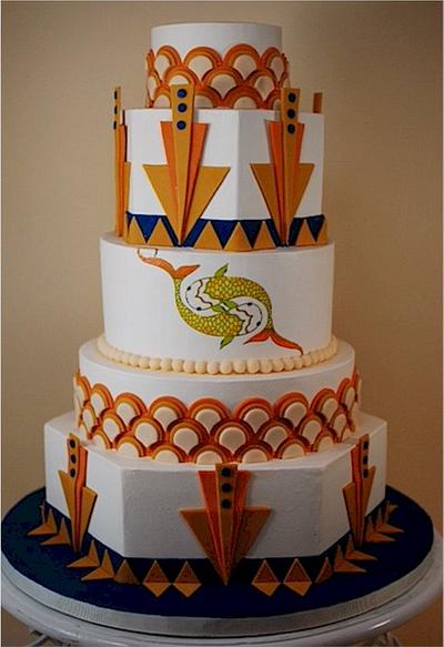 Art Deco Wedding Cake - Cake by Jenniffer White