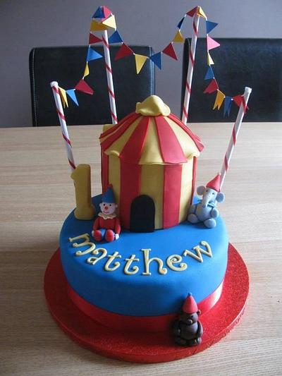 1st birthday circus cake - Cake by HeatherBlossomCakes