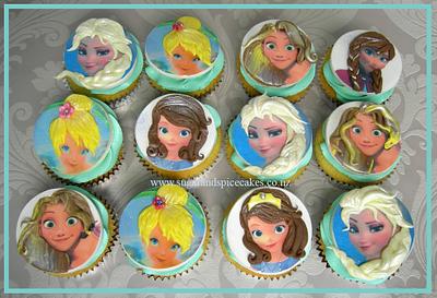 Princess Faces Cupcakes - Cake by Mel_SugarandSpiceCakes
