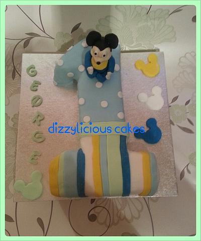 baby mickey number 1 - Cake by Dizzylicious