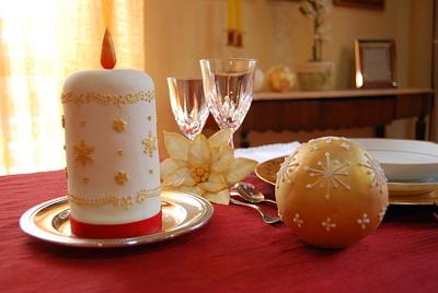 Christmas candle - Cake by dolcementebeky