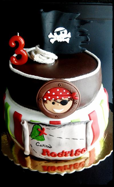 Little pirate cake to little Rodrigo - Cake by Aventuras Coloridas