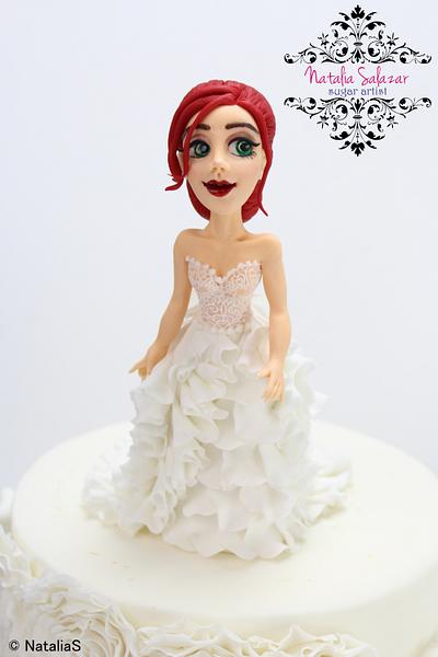 Bride cake topper - Cake by Natalia Salazar