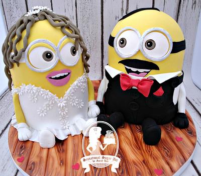 Wedding Minions - Cake by Sensational Sugar Art by Sarah Lou