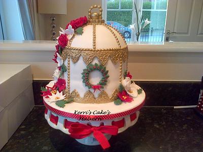 Christmas Bird Cage - Cake by Kerri's Cakes