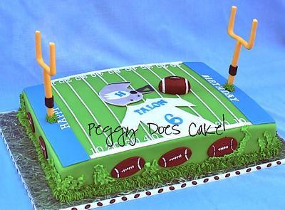 Talon's Football Cake - Cake by Peggy Does Cake