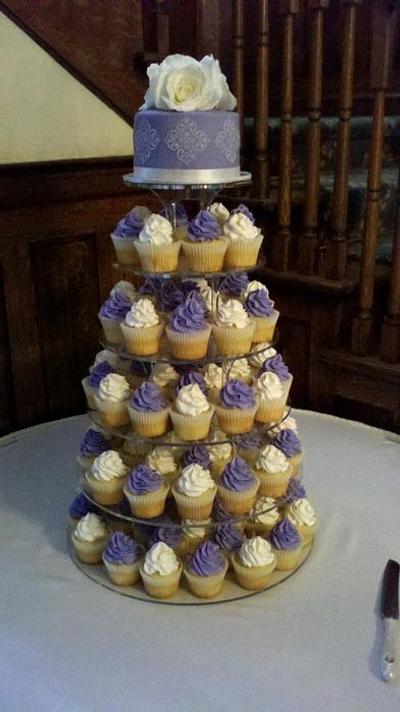 Wedding Cupcake Tower - Cake by Kimberly Cerimele