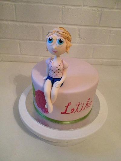 Simple cake with figure - Cake by Kathy Cope