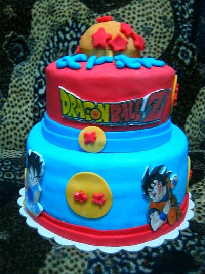 Dragon ball z cake and cupcakes - Cake by susana reyes