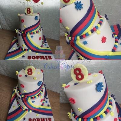 Multi colour cake  - Cake by Clare Caked4you