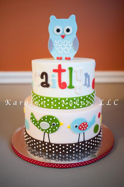 Owl Birthday - Cake by Karolyn's Kakes, LLC