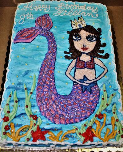 Mermaid cake Buttercream - Cake by Nancys Fancys Cakes & Catering (Nancy Goolsby)