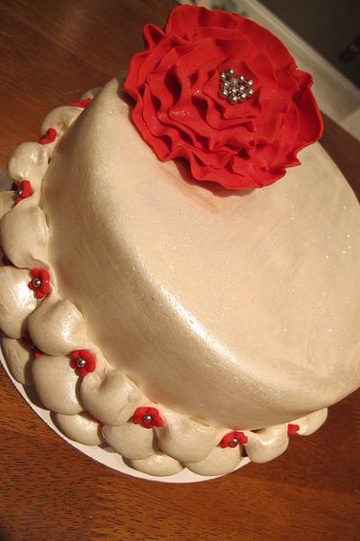 My first wedding cake! - Cake by Sharon