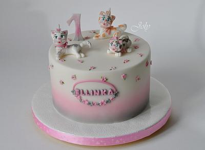 With cats - Cake by Jolana Brychova