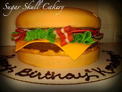 Bacon Cheese Burger - Cake by Shey Jimenez