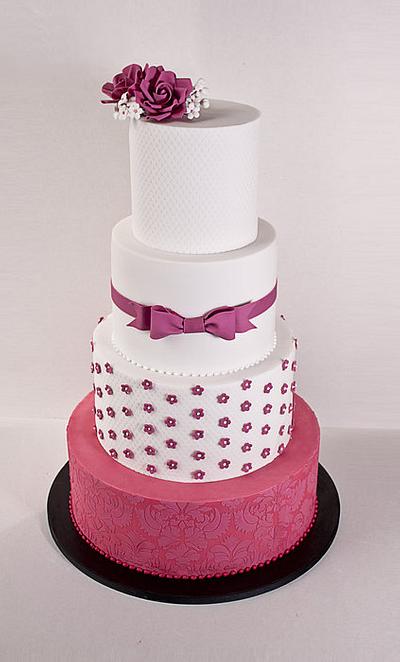 Fuschia wedding cake - Cake by tortacouture