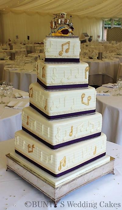 Drummer Wedding Cake - Cake by Bunty's Wedding Cakes