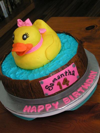 Rubber duckie in a tub - Cake by Cake Creations by Christy