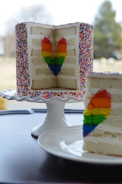 Rainbow Heart Cake - Cake by Elisabeth Palatiello