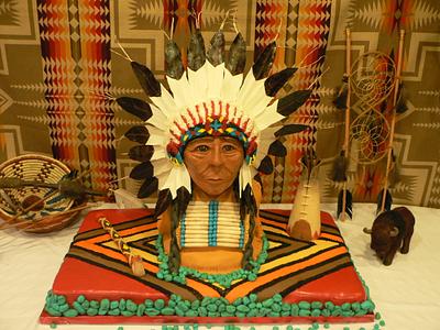 Native Bust - Cake by Kendra's Country Bakery