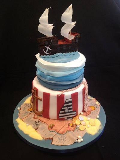 Pirate ship - Cake by Linda Milne (the little cake room)