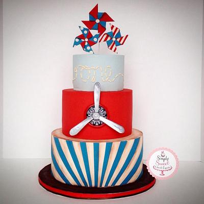 Vintage Aviation themed cake - Cake by SimplySweetCakes