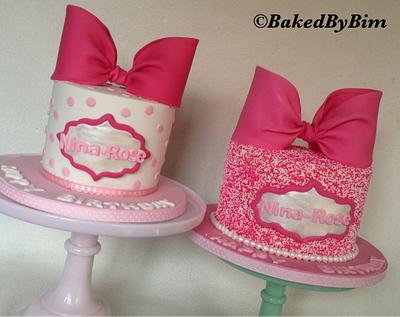 Bows, Sprinkles & Pearls = 'Cute' - Cake by Bim- Baked By Bim