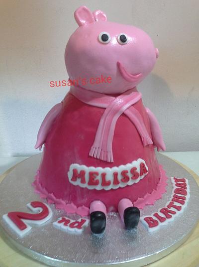3D peppa pig fondant CAKE - Cake by susan's cakes cakes