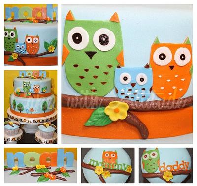 Owl Baby Shower - Cake by Viviana & Guelcys
