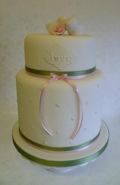 Lovebirds Wedding cake - Cake by Marcia Campbell