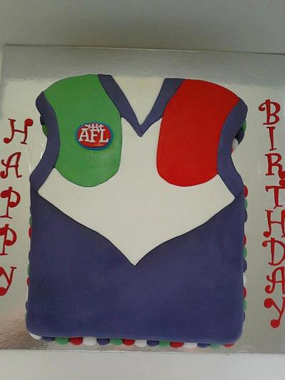 Aussie Football Guernsey - Cake by Cakes and Cupcakes by Anita