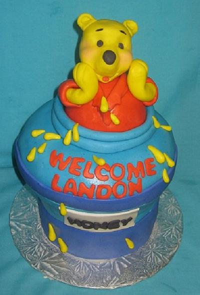 Pooh Babyshower Cake  - Cake by cakes2gobymayanaji