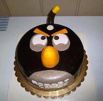 black angry bird - Cake by KristianKyla