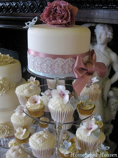 Bouquets and Buttons - Cake by Amanda Earl Cake Design