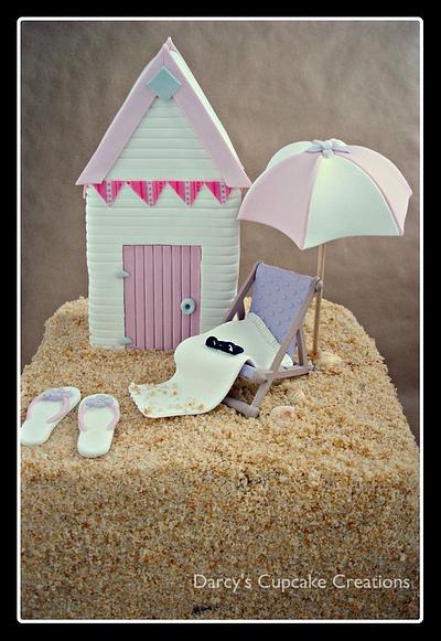 Beach hut cake - Cake by DarcysCupcakes