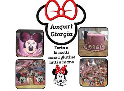Cake and biscuit Minnie Gluten free - Cake by CupClod Cake Design
