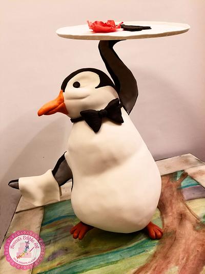 "Waddles the Penguin" - Mary Popping CPC Collaboration cake - Cake by Becca's Edible Art