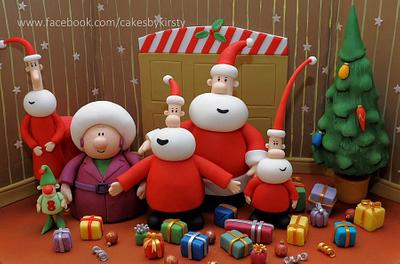 'The Santa Claus Brothers' for "BAKE A CHRISTMAS WISH"  - Cake by Cakes by Kirsty 