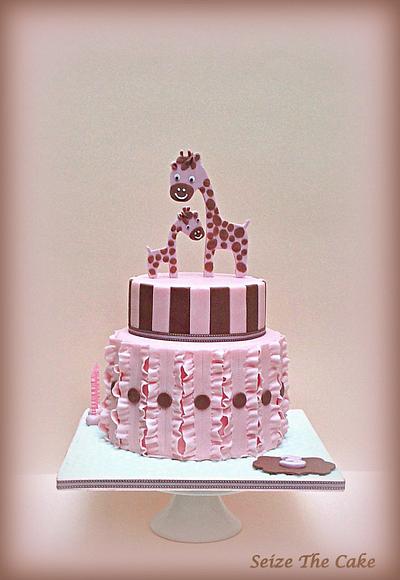 Cute Giraffe Birthday Cake - Cake by Seize The Cake