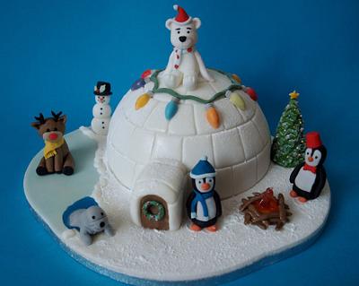 Christmas Igloo Cake - Cake by Cathy's Cakes