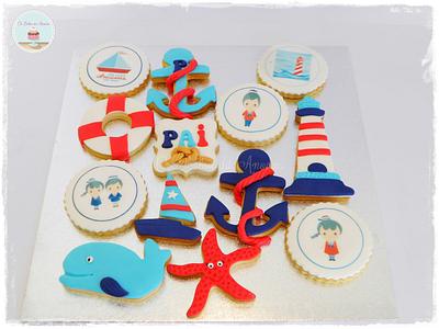 Fathers Day Nautical Cookies - Cake by Ana Crachat Cake Designer 