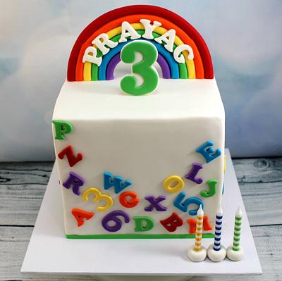 Rainbow letters - Cake by Kake Krumbs